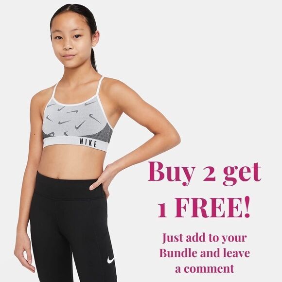 Nike Girls Indy Seamless Sports Bra New With Tags XS - Picture 1 of 11